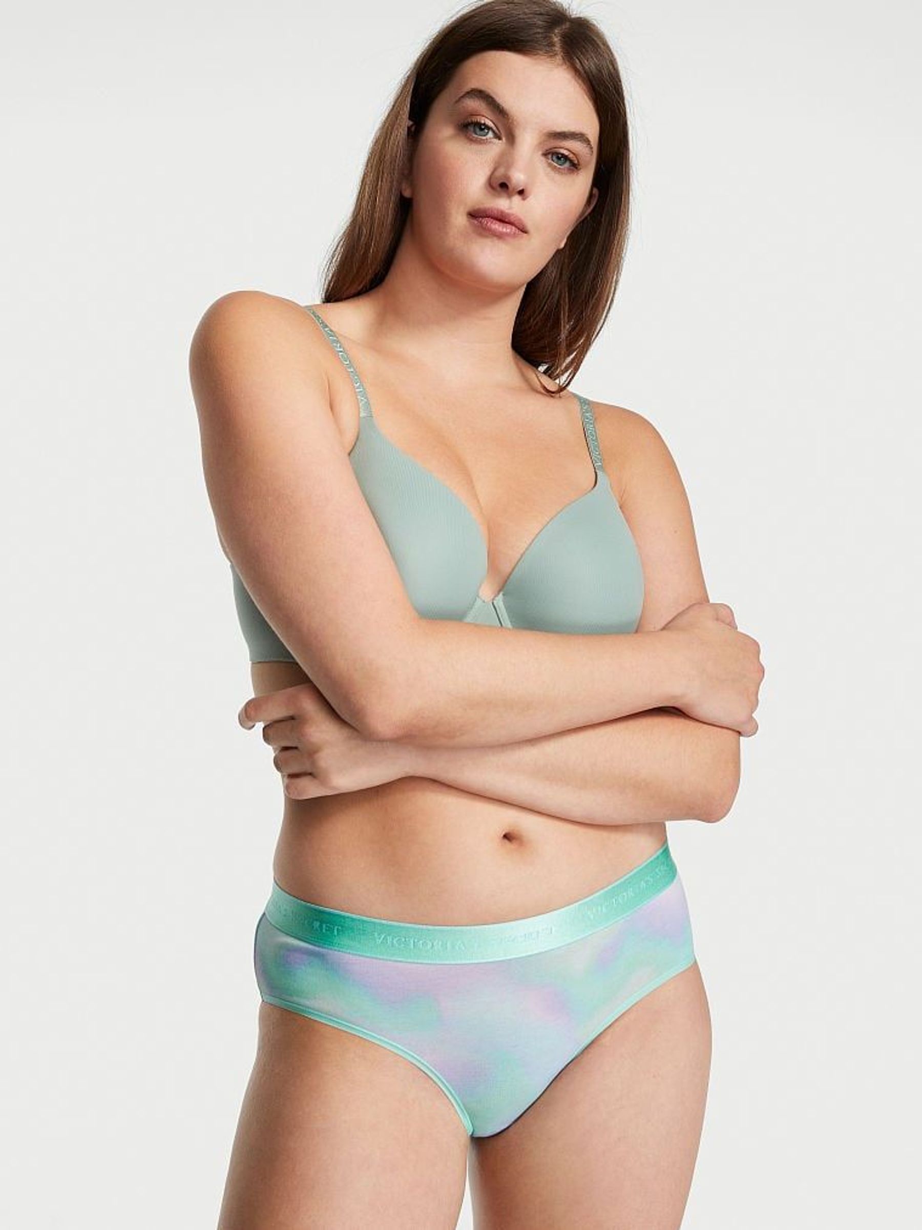 Resort Blue Rainbow Sky Cotton Logo Hipster Knickers (K15024) | £2