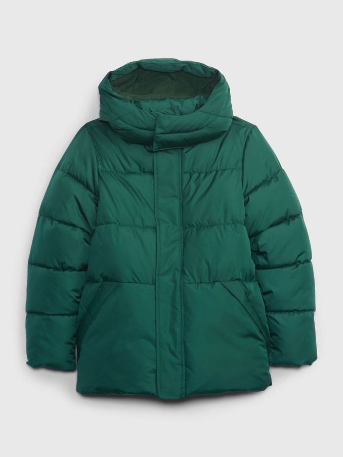 Green Water Resistant Cold Control Quilted Puffer Coat (K15297) | £18