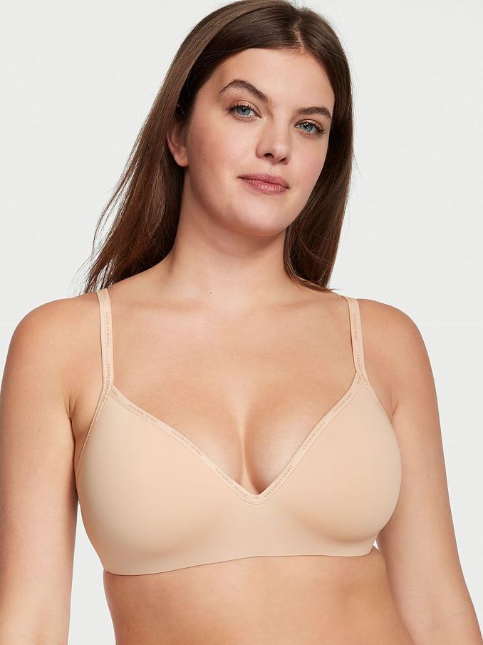 Champagne Nude Mini Logo Non Wired Lightly Lined Bra (K16028) | £14