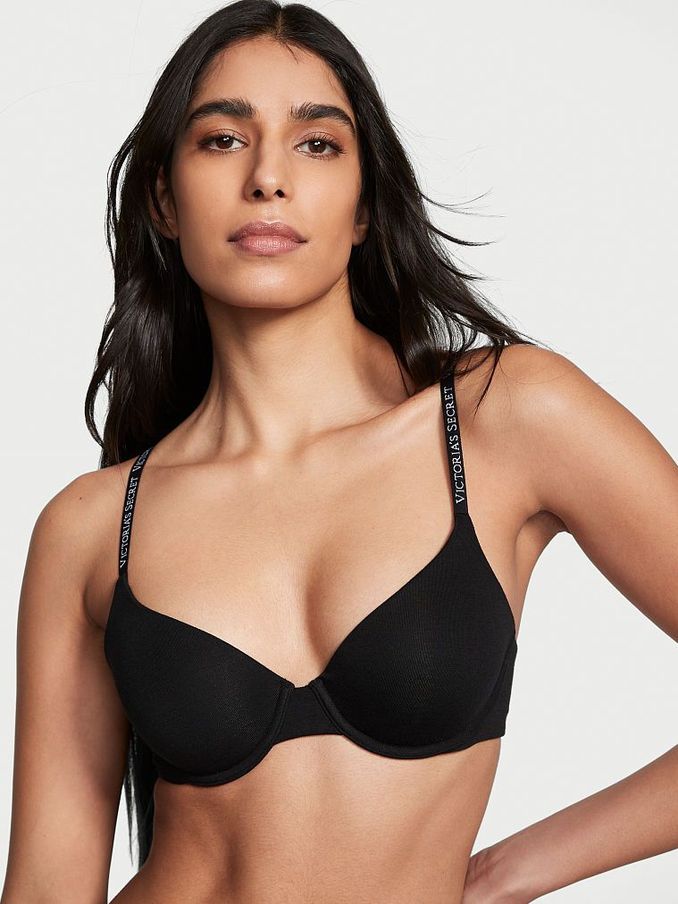 Black Smooth Demi Lightly Lined Bra (K16032) | £35