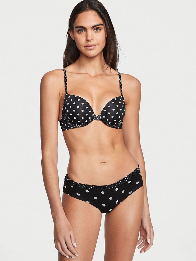 Black Jacquard Dot Seamless Hipster Knickers (K16448) | £4