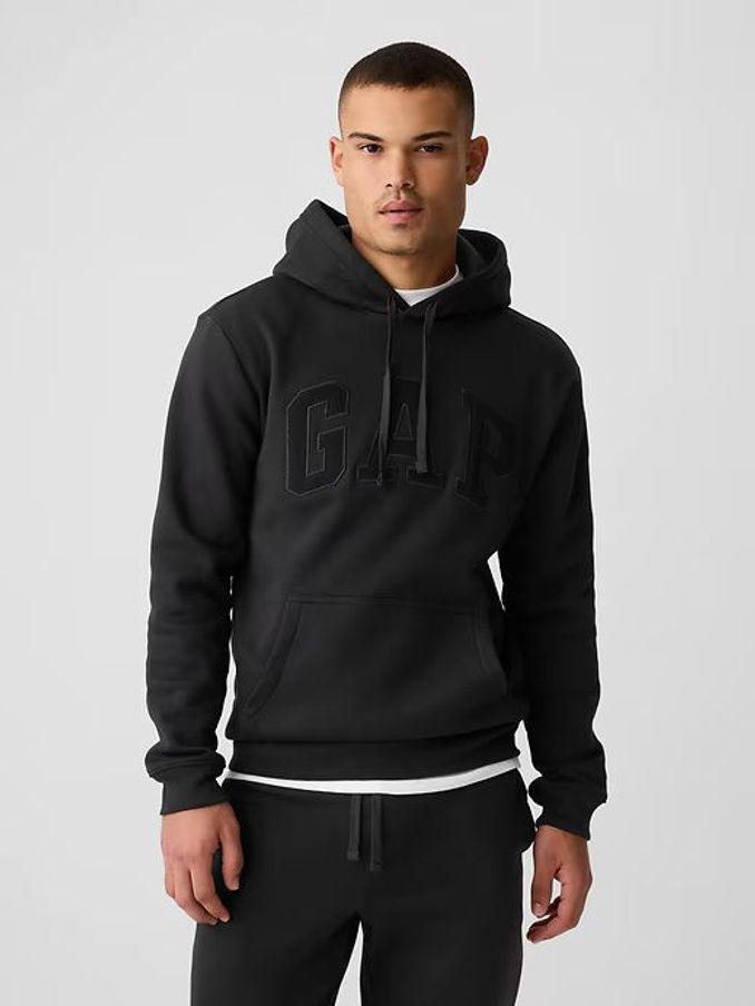 Black Pullover Arch Logo Hoodie (K16995) | £35