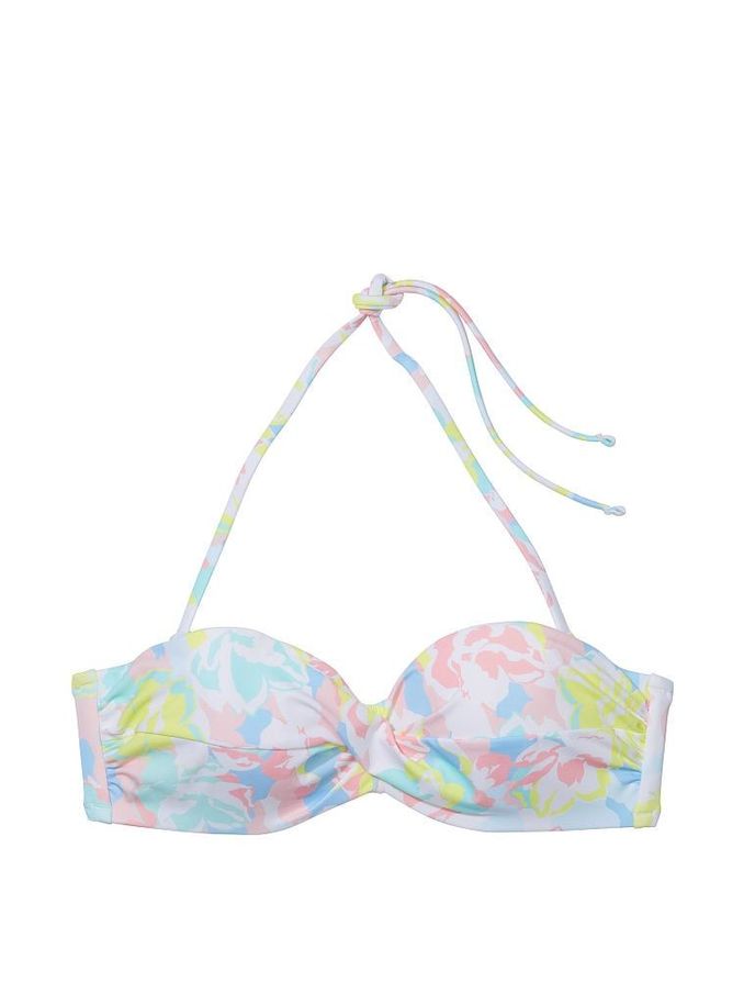 Camo Floral Strapless Swim Bikini Top (K17542) | £19