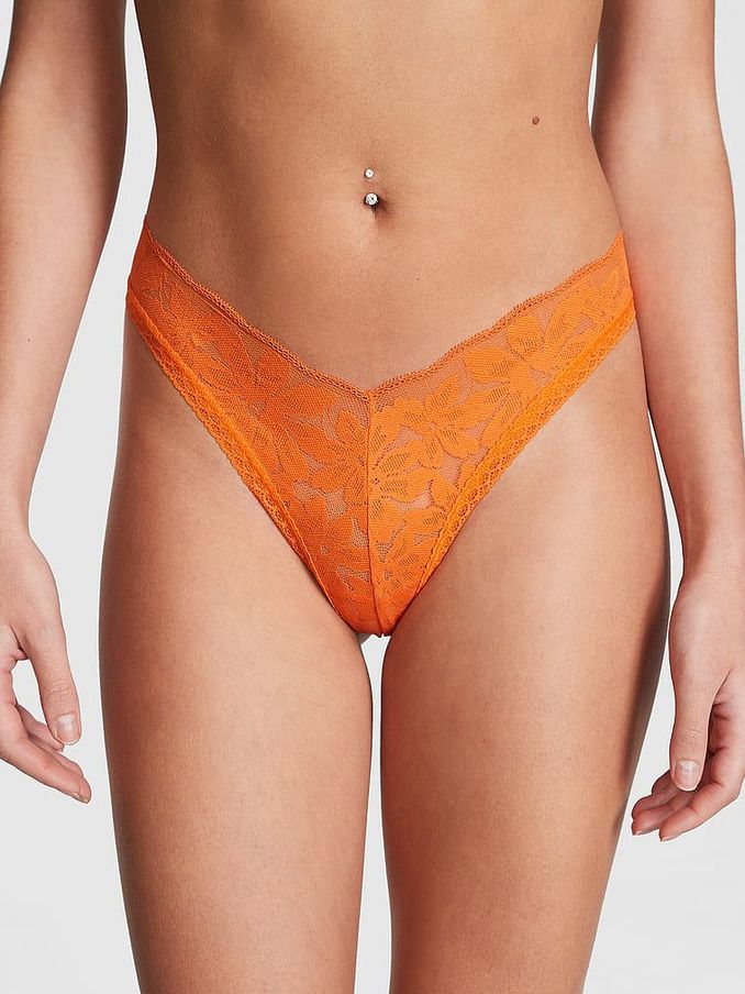 Tiger Orange Lace Brazilian Knickers (K21429) | £4