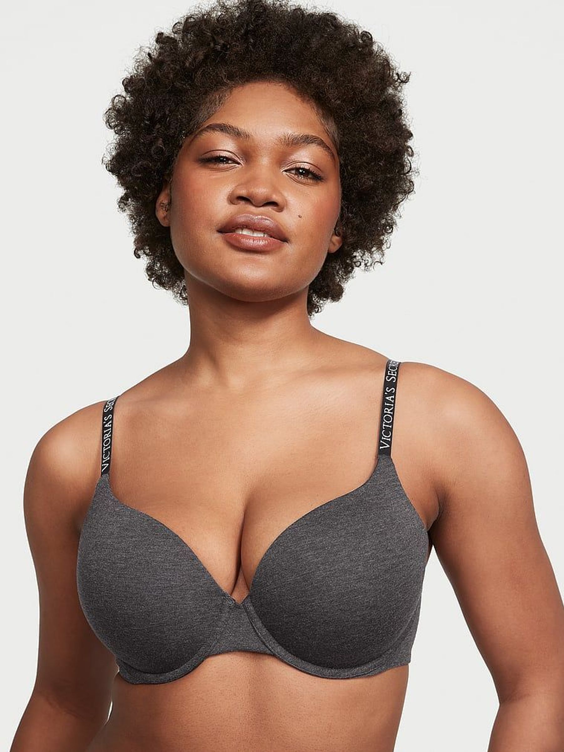 Charcoal Heather Grey Full Cup Push Up Bra (K22590) | £35