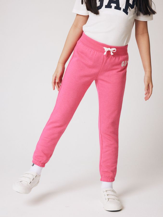 Pink Logo Fleece-Lined Joggers (4-13yrs) (K22730) | £18