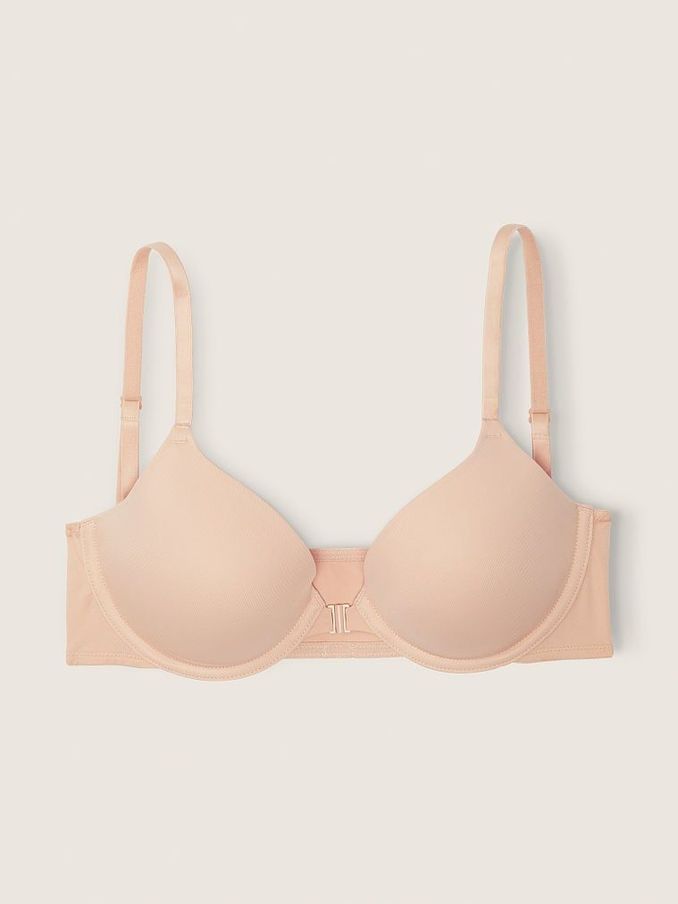 Beige Nude Lightly Lined Full Cup Front Fastening T-Shirt Bra (K24546) | £11