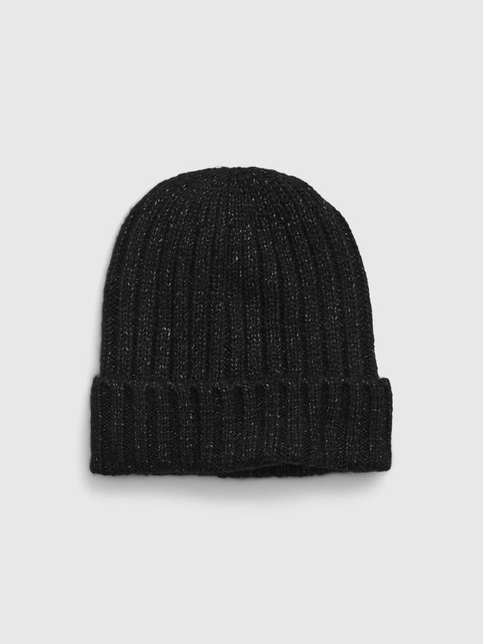 Black Adults Tweed Beanie (K25759) | £9