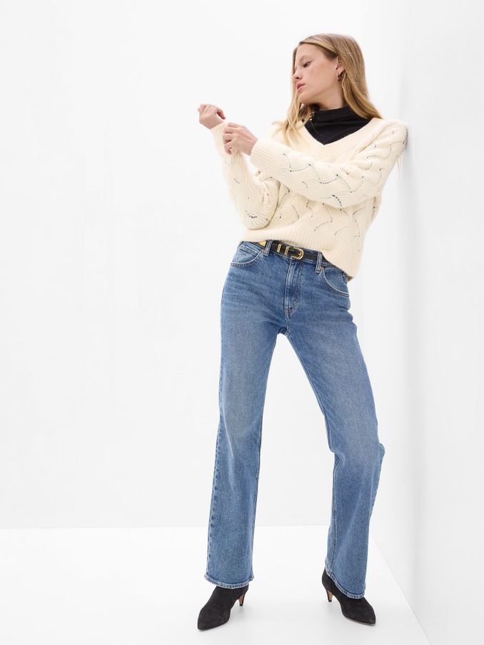Cream V-Neck Jumper (K27624) | £13