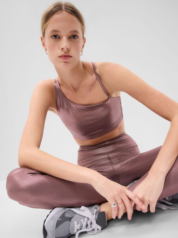 Purple Low Impact Asymmetric Sports Bra (K27630) | £9