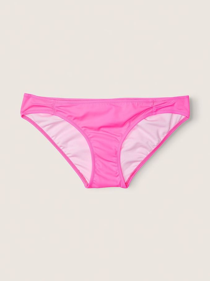 Radiant Rose Pink Ruched Front Bikini Bottoms (K28366) | £20