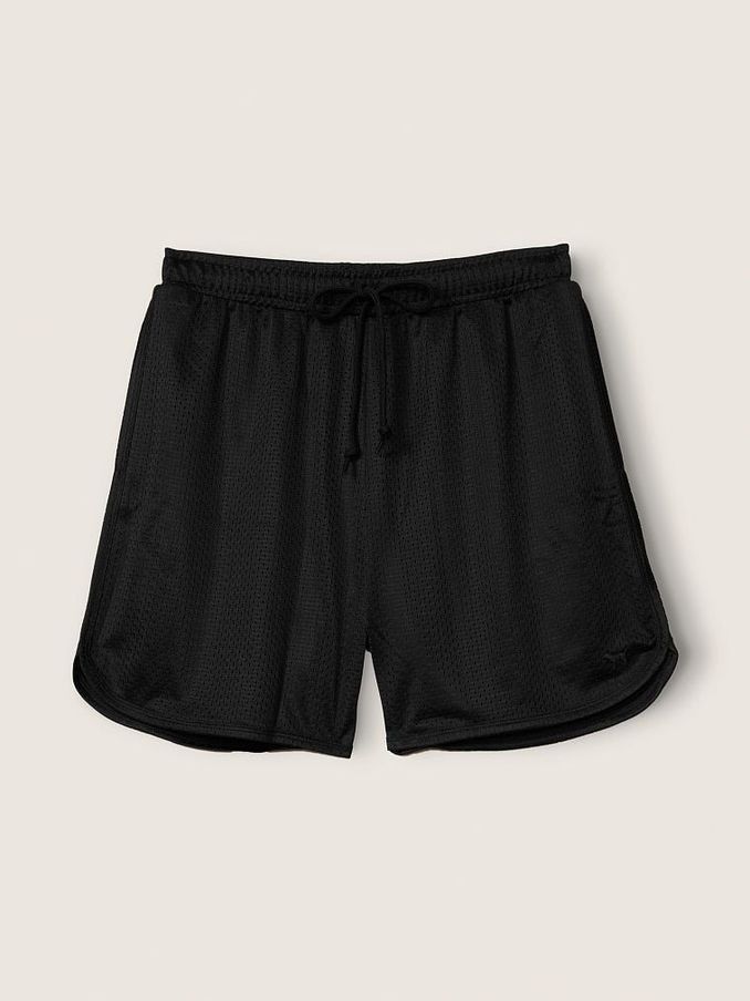 Pure Black Mesh Curve Hem Dad Short (K28577) | £13