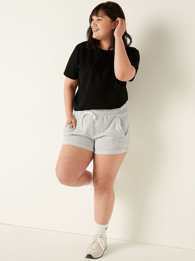 Heather Stone Grey Logo Lounge Short (K30045) | £19