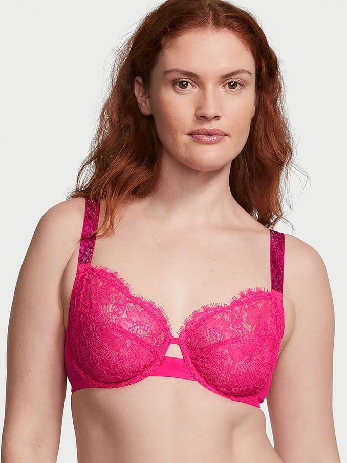 Forever Pink Shine Strap Monogram Demi Bra (K30832) | £23