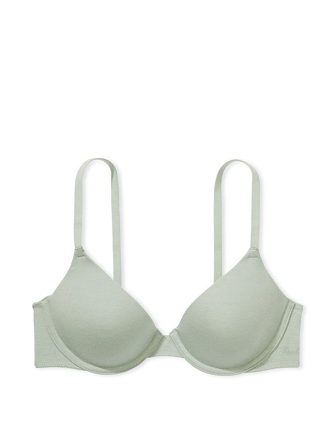 Iceberg Green Lightly Lined Cotton Logo Bra (K30940) | £11