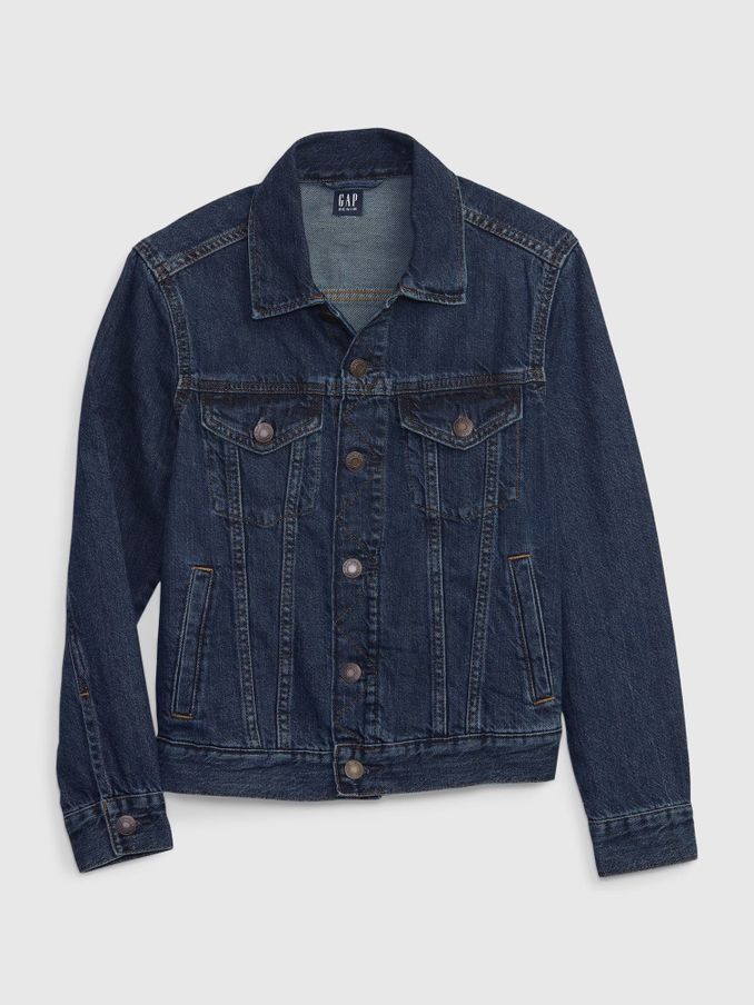 Navy Blue Icon Denim Jacket (4-12yrs) (K30983) | £35