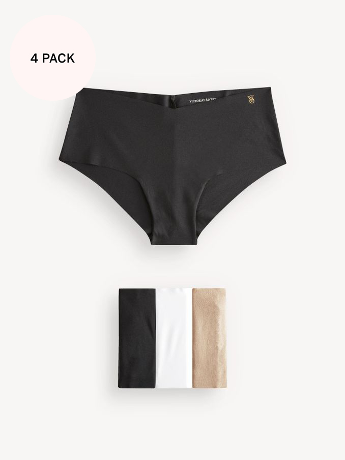 Black/Nude/White Cheeky 4 Pack Knickers (K31552) | £20
