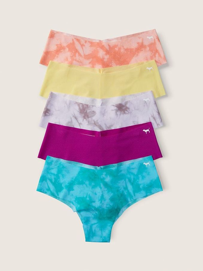 Blue/Purple/Yellow/Orange Tie Dye Cheeky Smooth No Show Knickers Multipack (K32288) | £12