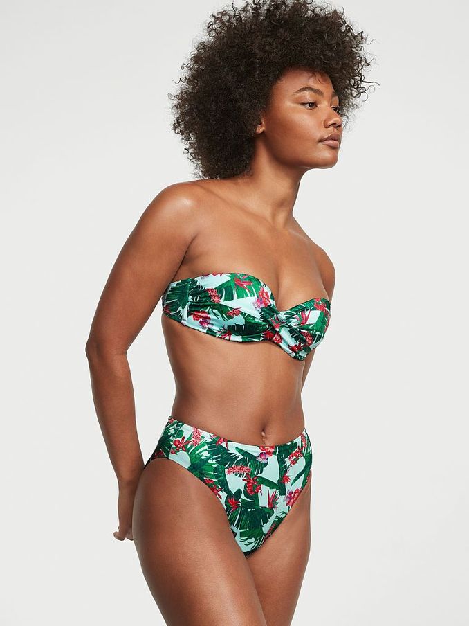 Blue Palm Strapless Swim Bikini Top (K32873) | £19
