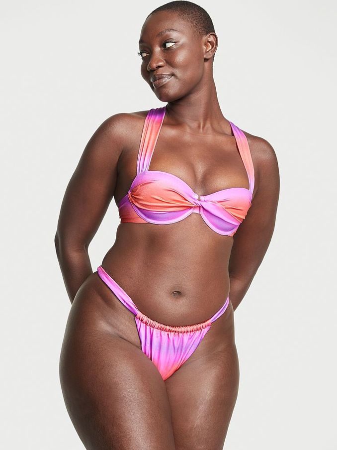 Sunset Ombre Red Balconette Bikini Top (K35192) | £25