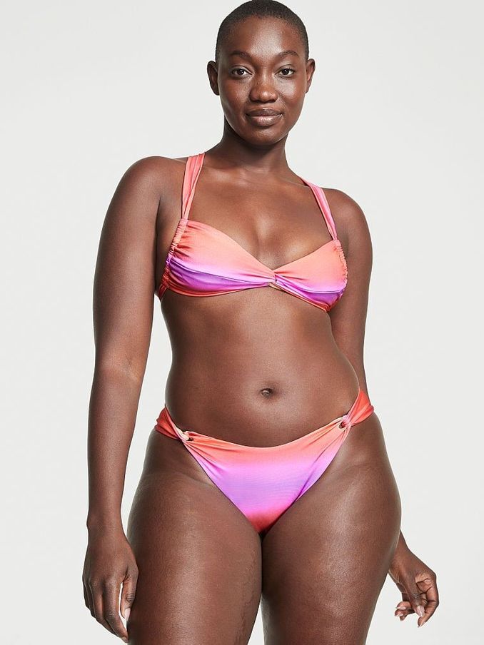 Sunset Ombre Red Twist Multiway Halterneck Bikini Top (K35196) | £19