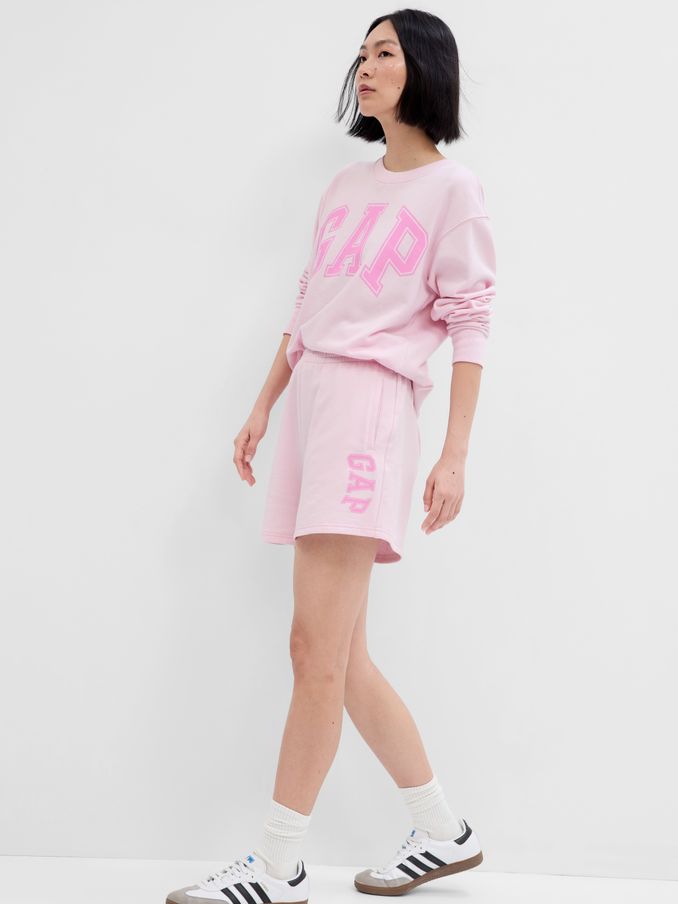 Pink High Rise Logo Jogger Shorts (K41196) | £12
