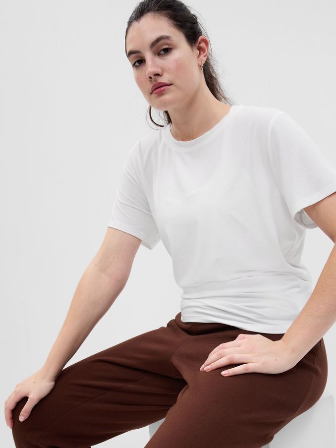 White Breathe Short Sleeve Crew Neck T-Shirt (K42357) | £22