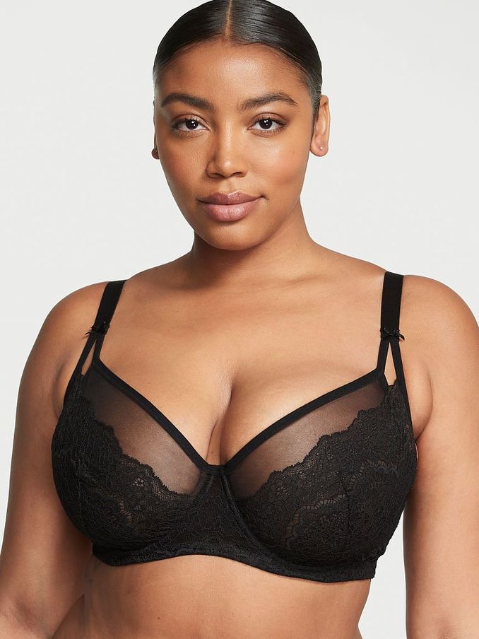 Black Balcony Lace Balcony Minimiser Bra (K42958) | £22