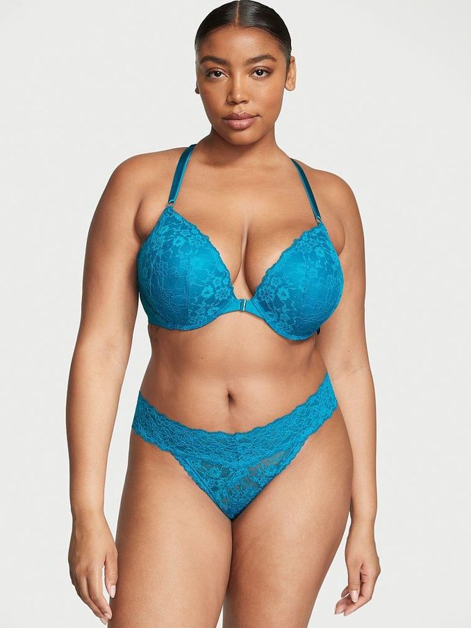 Evening Tide Blue Thong Lace Knickers (K43156) | £4