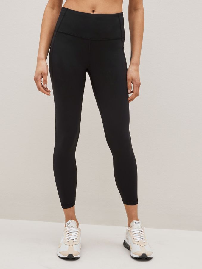 Black 7/8 Length High Waisted Power Stretch Leggings (K43778) | £45