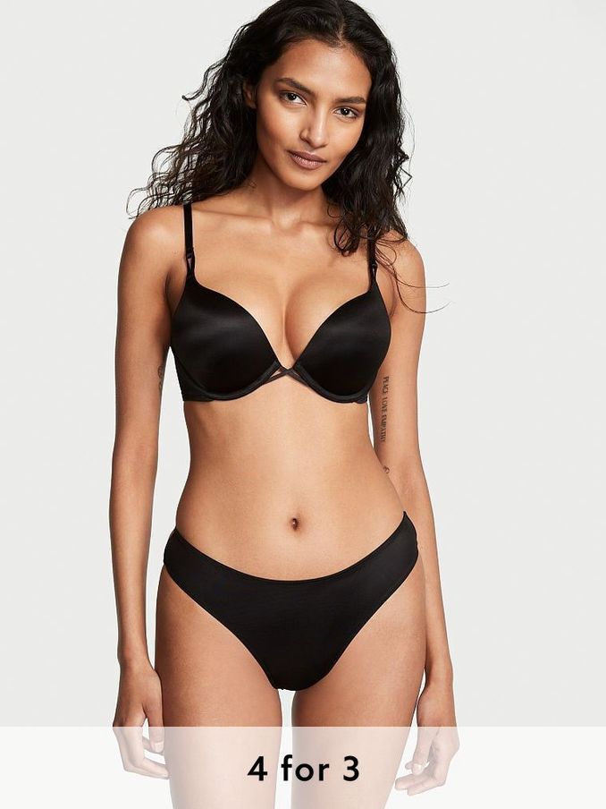 Black Smooth Thong Knickers (K43950) | £14