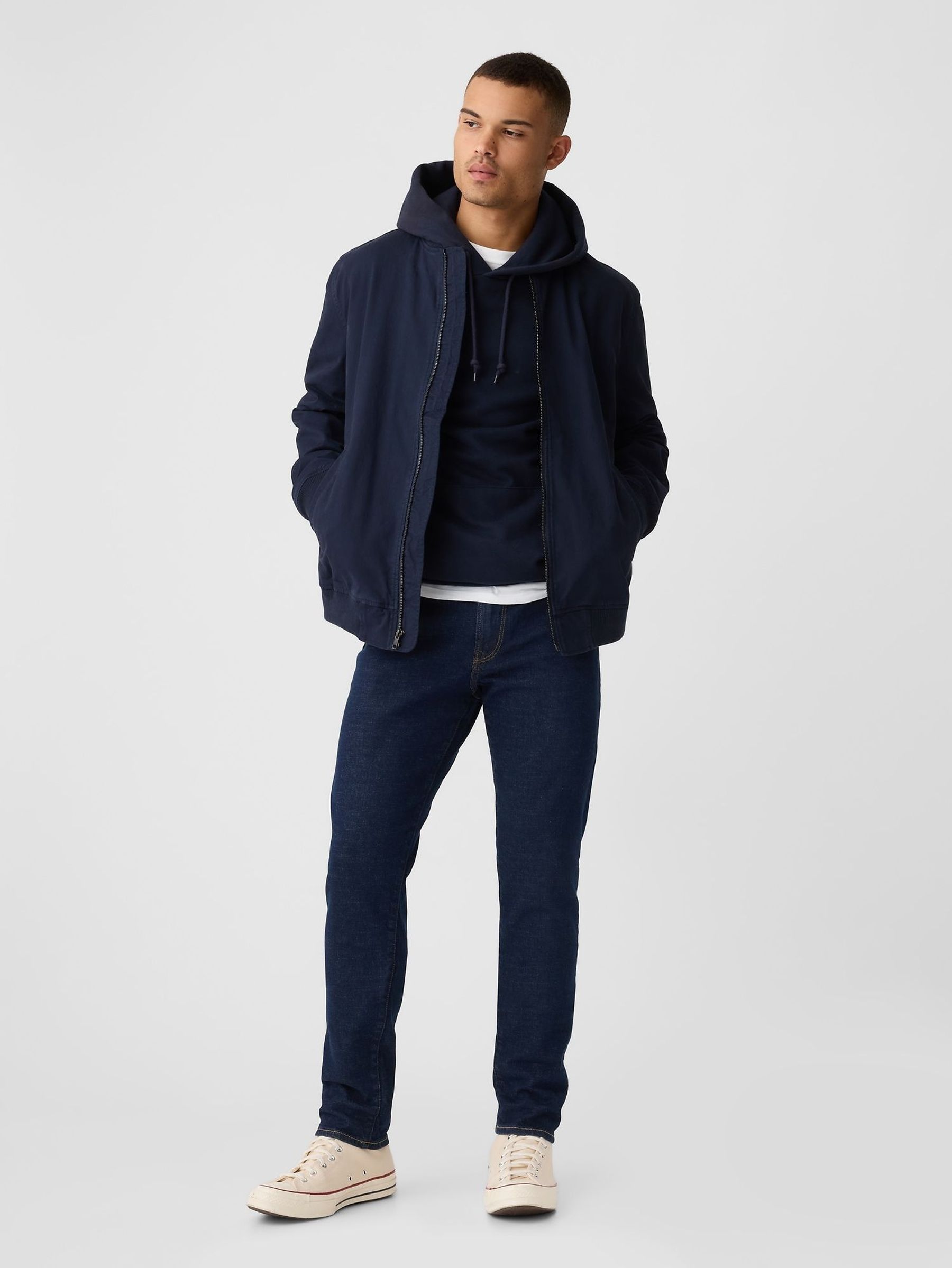 Dark Indigo Blue Slim Fit Comfort Stretch Tapered Jeans (K44177) | £45