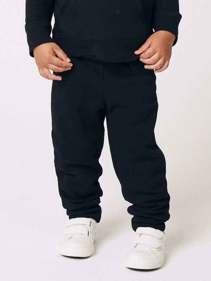 Black Logo Pull On Fleece-Lined Joggers (Newborn-5yrs) (K44673) | £15