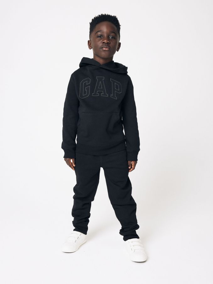 Black Logo Overhead Hoodie (4-13yrs) (K45038) | £20