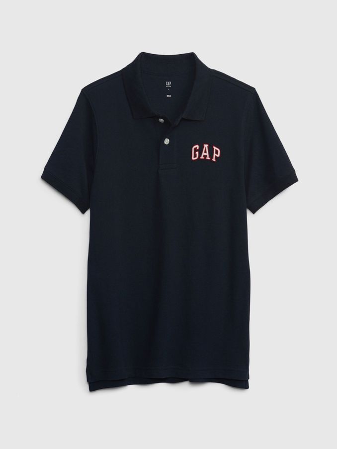 Navy Blue Logo Short Sleeve Polo Shirt (4-13yrs) (K45040) | £12