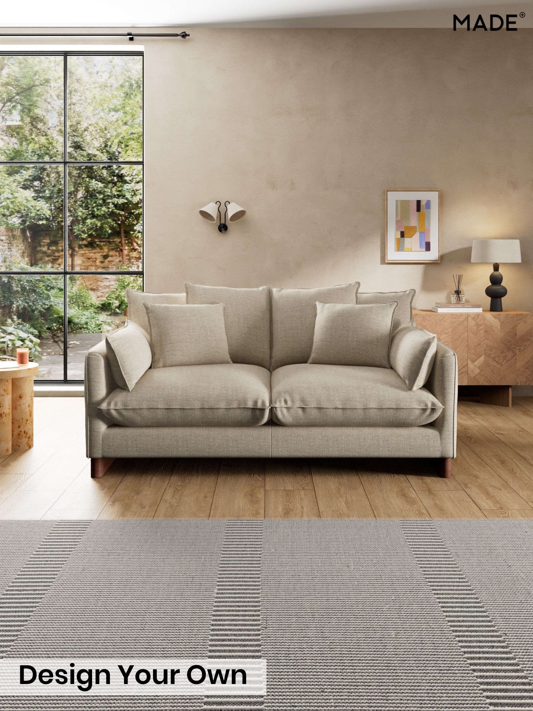 Basket Weave/Mid Natural - Whitby Scatter Back By Made