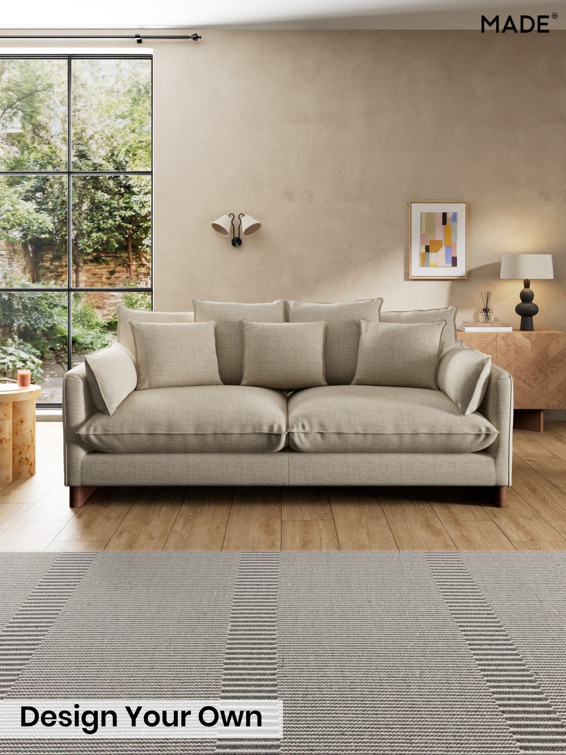 Basket Weave/Mid Natural - Whitby Scatter Back By Made