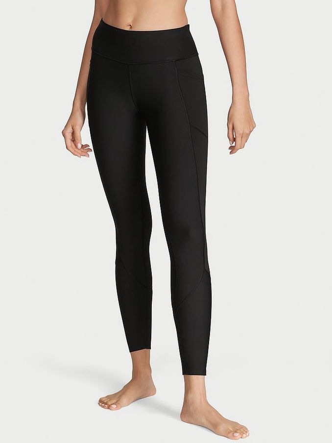 Black Total Knockout Mid Rise Legging (K48428) | £32
