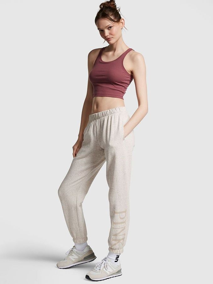 Heather Oatmeal Beige Everyday Fleece Classic Joggers (K49782) | £16