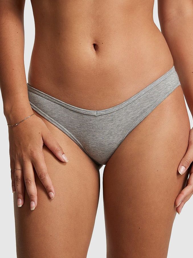 Heather Charcoal Groovey Cotton Bikini Knickers (K51320) | £4