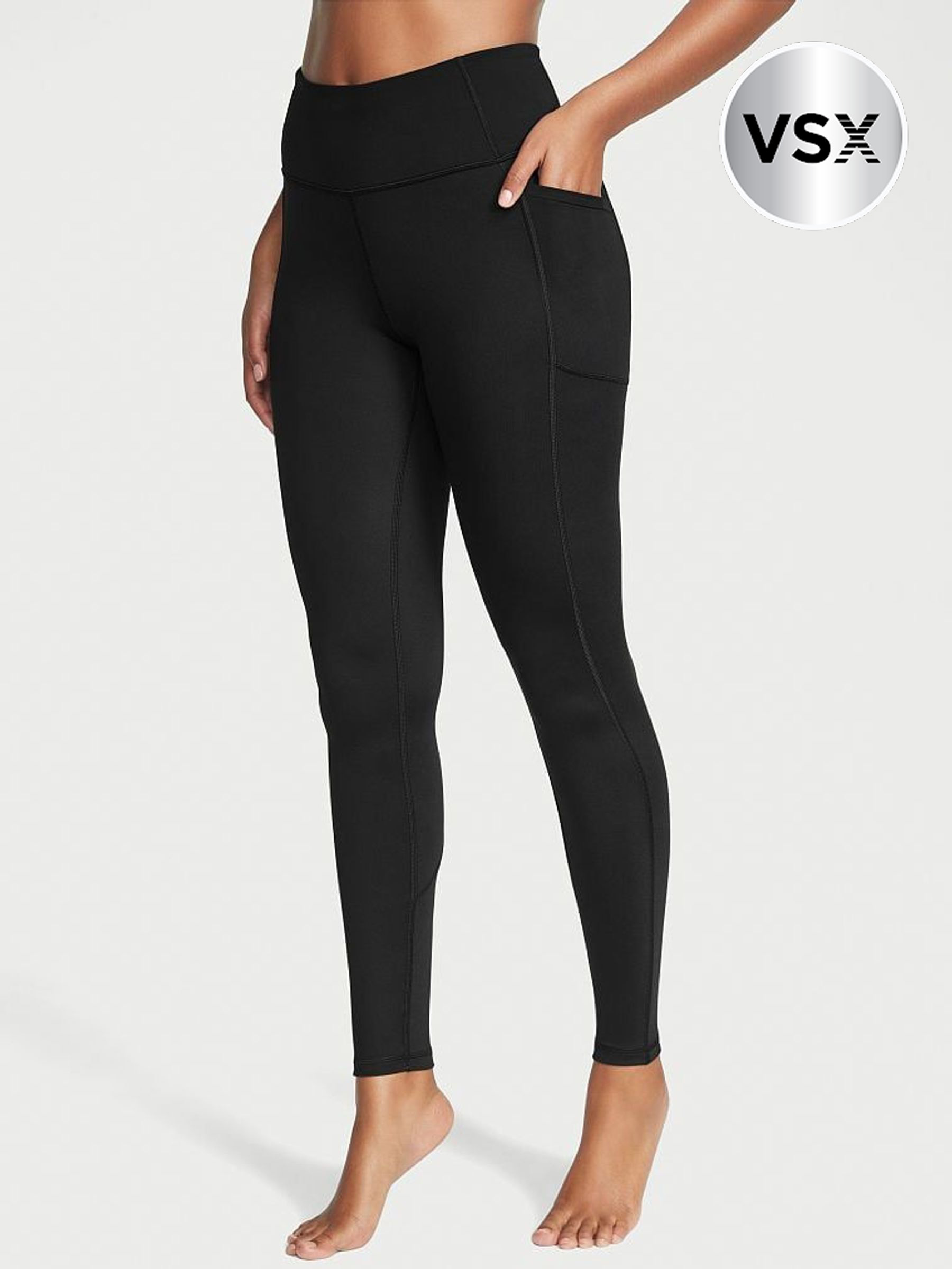 Black Regular Essential Pocket Leggings (K56319) | £35