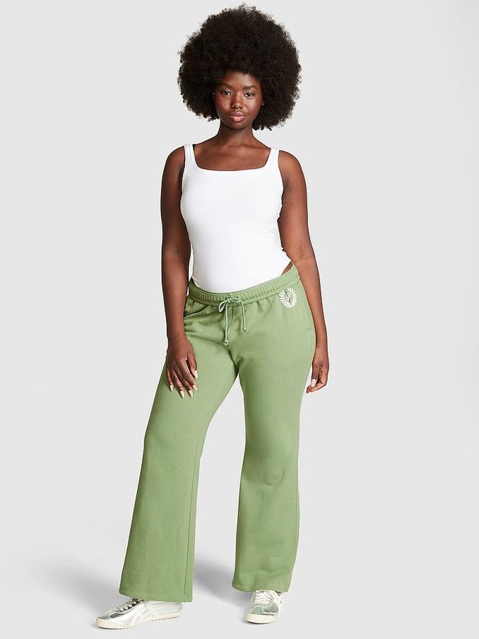 Wild Grass Green Fleece Flare Jogger (K56392) | £15