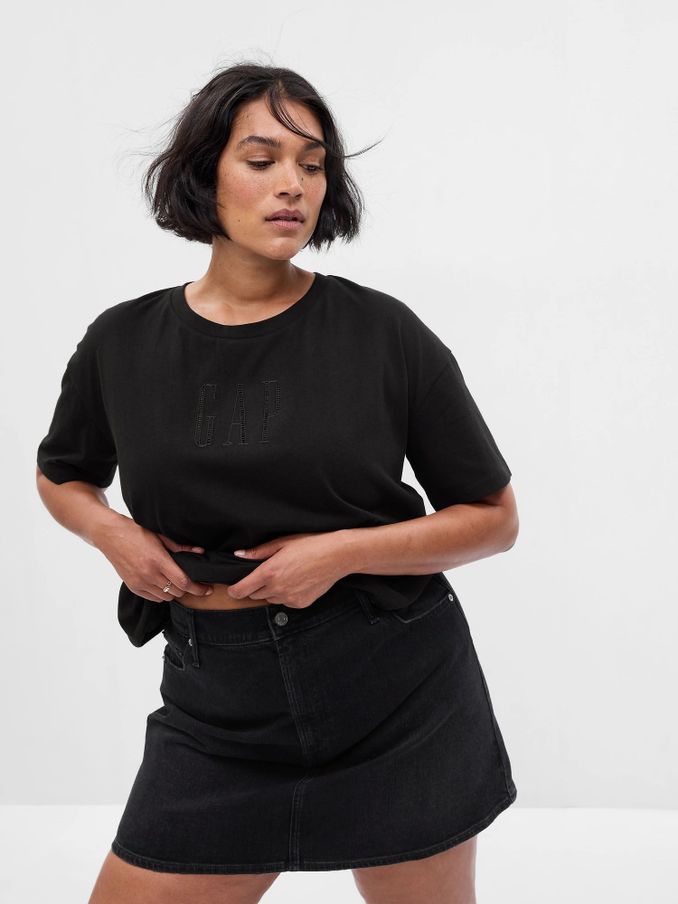Black Easy  Logo Crew Neck T-Shirt (K56946) | £8