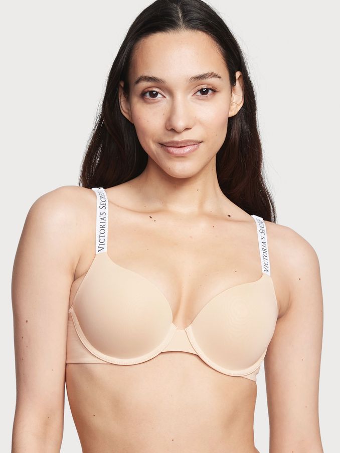 Champagne Nude and White Full Cup Push Up Bra (K60252) | £35