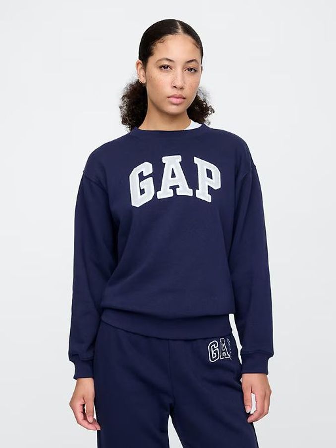 Navy Blue Logo Crew Neck Sweatshirt (K60504) | £30