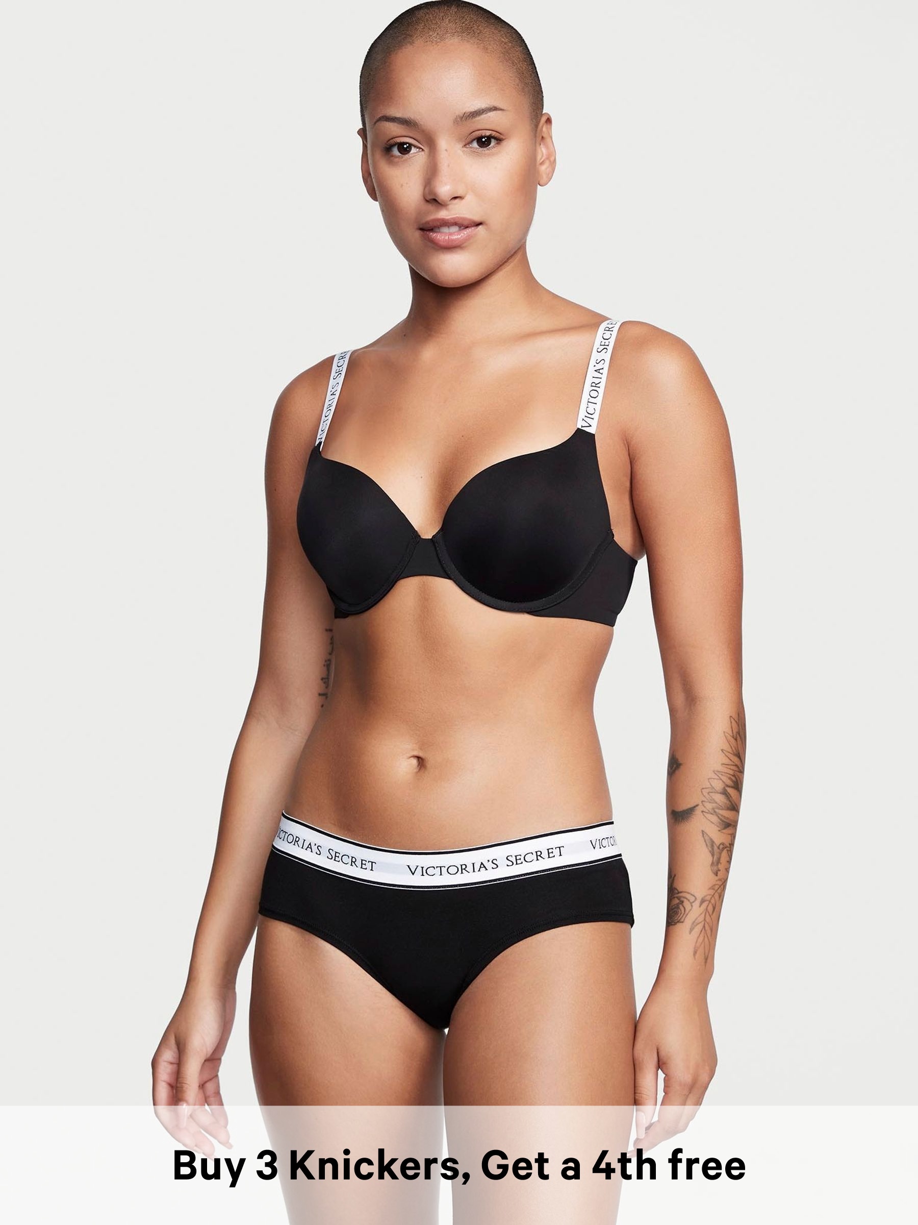 Black Cheeky Logo Knickers (K63568) | £9