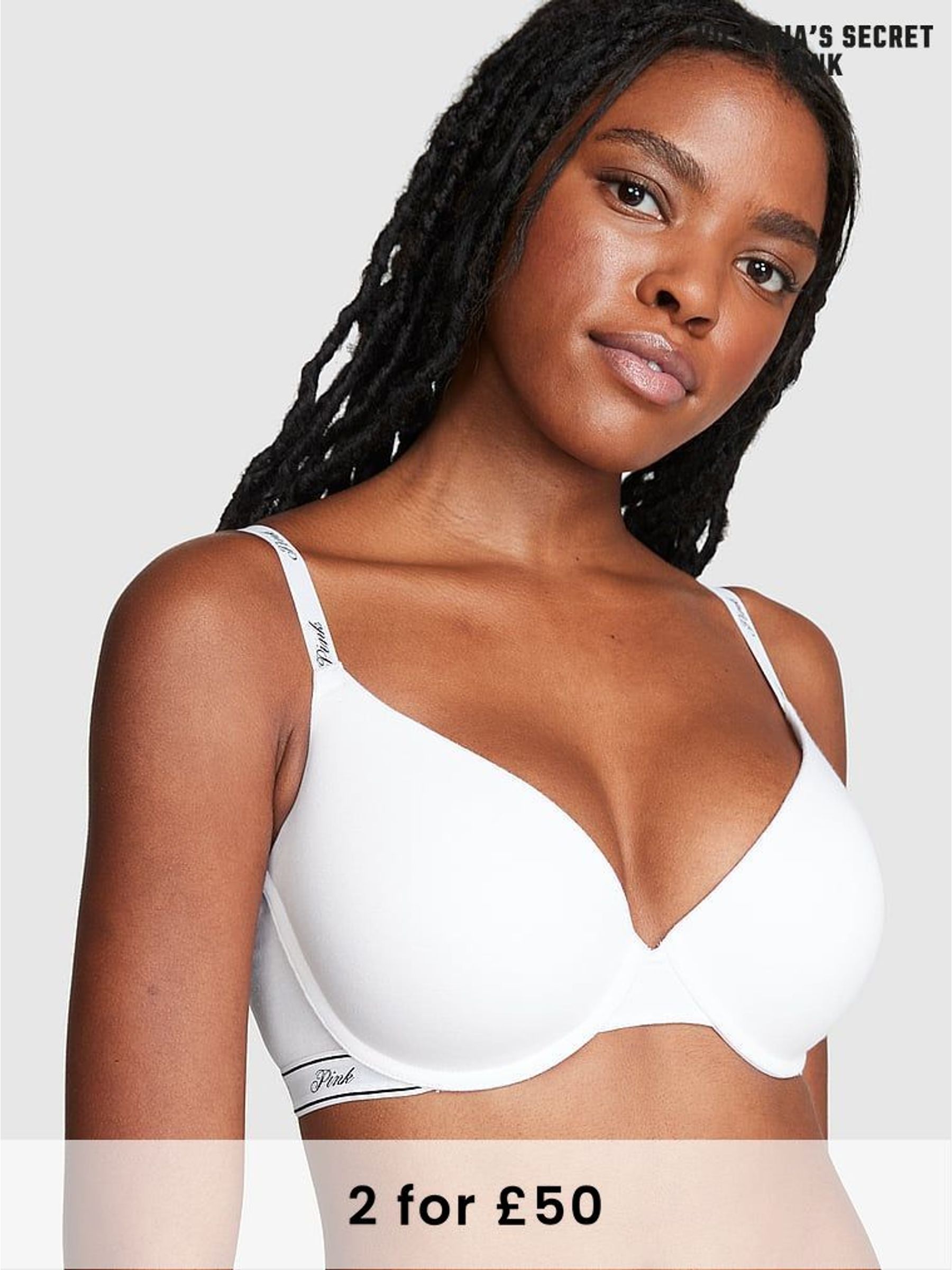 White Logo Push Up Push Up Bra (K66177) | £29