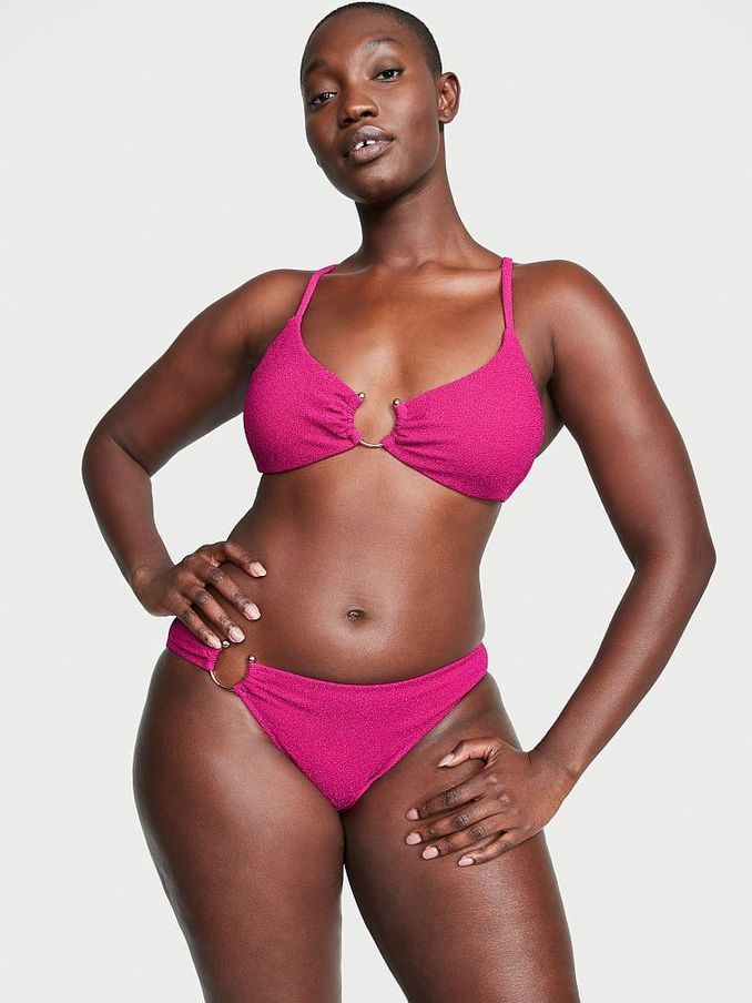 Forever Pink Cheeky Shimmer Swim Bikini Bottom (K67306) | £12