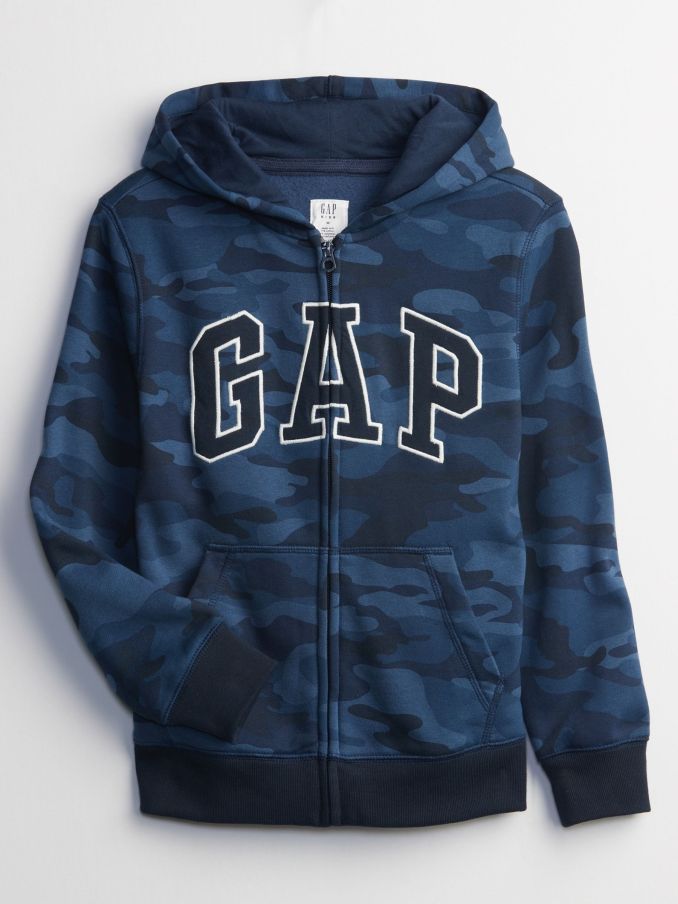 Blue Logo Zip Up Hoodie (4-13yrs) (K67453) | £17
