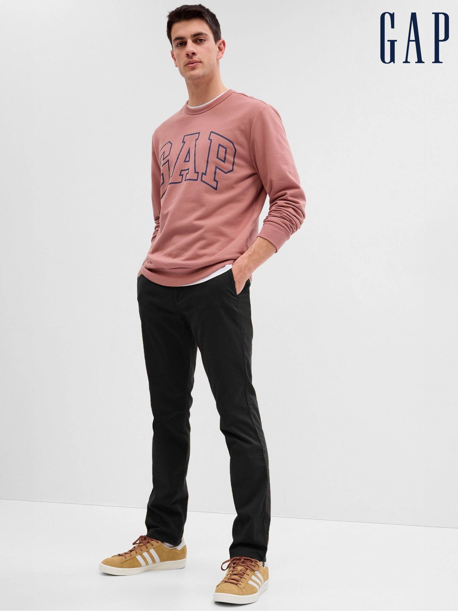 Black Skinny Fit Stretch Essential Chino Trousers (K67454) | £40